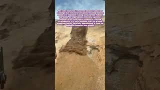 Nature's Fury: Brave Excavator Operator Waits Out Tailings Dam Collapse in Heart-Stopping Footage