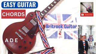 Basic guitar chords (A, D and E)