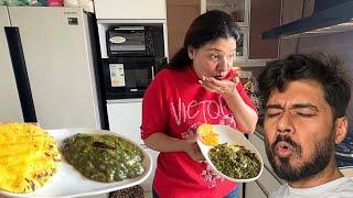 Mouth Watering MAKKE ki Roti SARSO ka SAAG‍ | Cooking vlog 2024