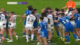 Jarome Luai vs Sam Tompkins - England vs Samoa RLWC 2021 fight