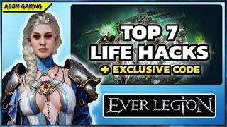 Top 7 Ever Legion Tips / Life Hacks to Help you get Better Fast + Exclusive Code  |Ever Legion|