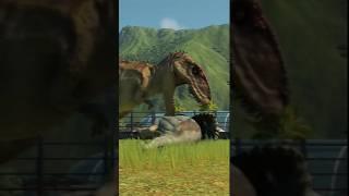 Giganotosaurus BRUTAL kill on Nasutoceratops! #jurassicworldevolution2 #jwe2 #jurassicworld