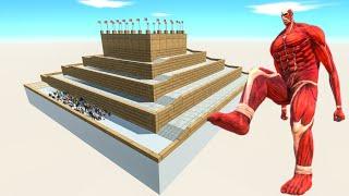 Escape From Colossal Titan - Last Survivor - Uphill Course | Animal Revolt Battle Simulator