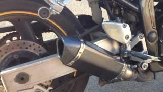 Китайский прямоток Akrapovic на Yamaha FZ400 Fazer // exhaust from China