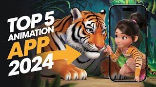 Top 5 cartoon animation apps 2024 | best 2d animation app | cartoon video kaise banaye