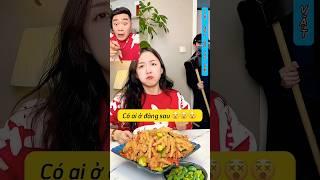 Giả Bị Cướp Khi Đang Ăn Chân Gà Để Trêu Chồng! #mukbang #food #anuong #anvat #shorts