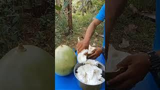 how to make a ( CALABASH) miracle fruit juice,, delicious, Calabash cutting skills..