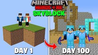 We Survived 100 Days On Skyblock in Minecraft Hardcore || 100 Days in Minecraft Hindi