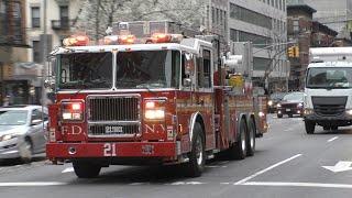 [Old vs. New] FDNY Tower Ladder 21 Responding Code 3 Through Manhattan