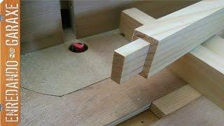 Guía de fresar a 90 grados y cortar espigas de madera