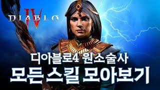 원소술사 모든 스킬 3분만에 다보기 [디아블로4]
