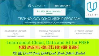 FREE Scholarship by Udacity  | Cloud, Data, AI Tracks | Explained Timeline and How to Apply ??