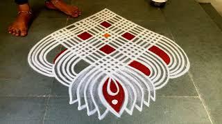 Easy 5*1 padikolam designs| Simple muggulu designs| easy rangoli designs| Beginners kolam