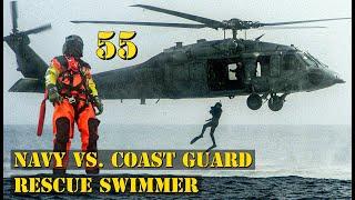 NAVY Meets COAST GUARD Helicopter Rescue Swimmers (Rescue Swimmer Mindset Podcast)