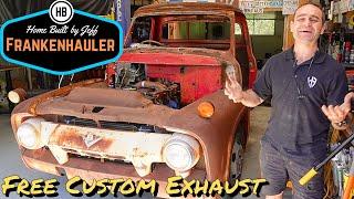 Free custom exhaust - 1954 Ford F600 Car Hauler Build part 28