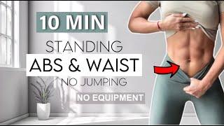 10 MIN STANDING ABS & WAIST - 10 Min Workout | No Repeat | Katja Believe