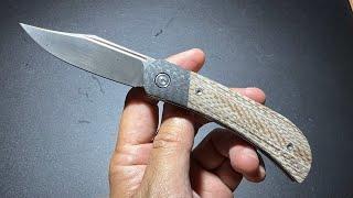 CIVIVI APPALACHIAN DRIFTER SNAKE SKIN BROWN MICARTA ยืม เปิดไวปลายนิ้ว ด้ามพริ้วลายคล้ายหนังงู