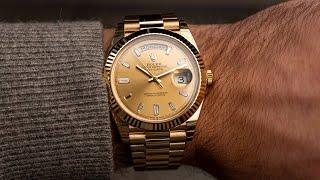 The AMAZING Rolex Day-Date 40 Baguette Diamond Dial - Hands on review