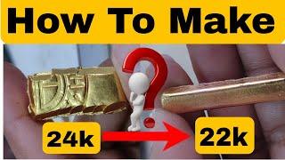 How To Make 24k Gold To 22k Gold | Gold Melting | Make 22k Gold  Bar | Gold Smith Anjan |