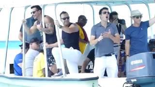 NKOTB arriving in Half Moon Cay - NKOTB Cruise