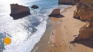 Praia dos Três Irmãos - Alvor - Algarve - Portugal Footage (Drone)