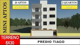 Residencial Joey - 20 Mini Aptos com 2 quartos - Terreno 8x30