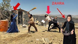 Zahra helps Hassan  manage stress , The family creates a palace for Jacky  and a cool patio for