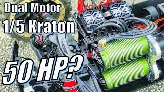 50+ HP DUAL MOTOR 1/5 KRATON 8S TEST! Colossus x2!