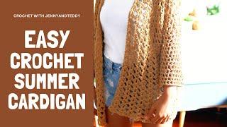 crochet beach cover up tutorial | summer cardigan