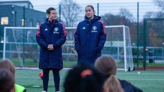 Man Utd Women Duo Visit Local School  | Maya Le Tissier And Hayley Ladd Join Football Session ️