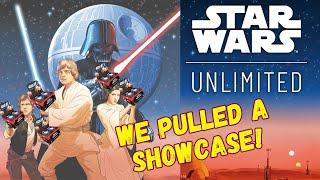 We Pulled A Showcase! From Star Wars Unlimited Spark Of Rebellion!  Box Opening and Review