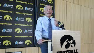 Kirk Ferentz on Iowa football QB situation, facing his son Brian at Maryland