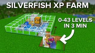 Minecraft XP Farm With Silverfish - 43 Levels in 3 Minutes