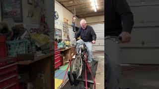 This vintage Whizzer motorcycle snaps, crackles, and pops!