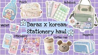 DARAZ X KOREAN STATIONERY HAUL 🩷 || KOREAN SUPPLIES || KOREAN BAGS & STICKERS 🩷