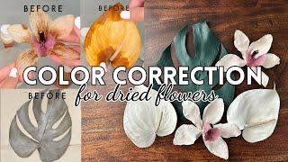 Color Correct Dried Flowers, Resin Flower Color Correction Preserved Flower Painting & Airbrushing