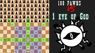 How many pawns do you need to defeat the 1 eye of God? | Fairy chess pieces