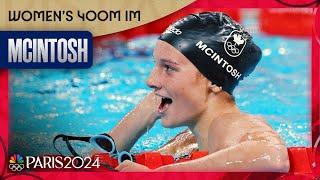 Summer McIntosh beats out Team USA's Grimes, Weyant for 400m IM gold | Paris Olympics | NBC Sports