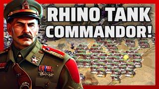 Red Alert 2 | Rhino Tank Commandor! | (7 vs 1 NO SUPWER WEAPONS!)