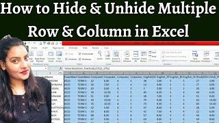 Hide and unhide multiple row and columns in Excel Just in one click.