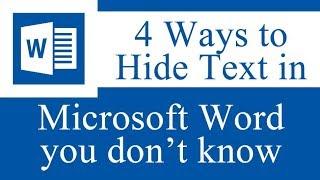 4 Ways to hide Text in Microsoft Word you don’t know