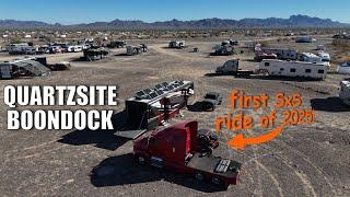 Boondocking in Quartzsite 2025 // First SxS ride to Hoodoo Wash and Wilbanks Cabin // Full Time RV