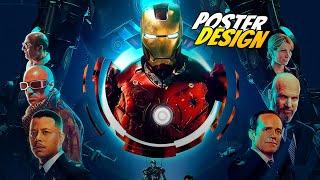 Poster Design In Photoshop IRONMAN MOVIE POSTER REMAKE #posterdesign #ironman  #ALTERNATIVEPOSTER