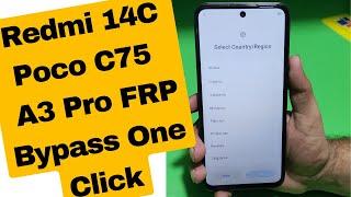 Redmi 14C /Poco C75/A3 Pro FRP Bypass One Click Tool | redmi 14c frp | redmi 14c frp bypass hyperos