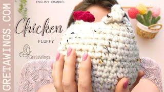 Quick and easy crochet chicken with very few materials| GretaWings@gretawings