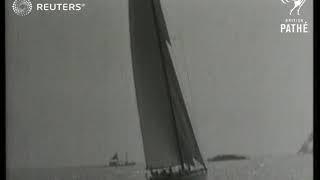 AT SEA: YACHT RACING - Sir Thomas: Lipton loses Americas cup race (1930)