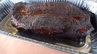 Briskets Smoked On The WSM Two Ways For No Particular Reason.