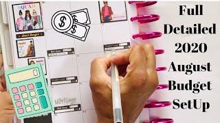 My August 2020 Full detailed budget setup | Happy Planner | Budget Mom Printables
