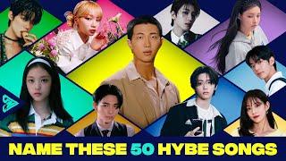 [KPOP GAME] CAN YOU NAME THESE 50 HYBE SONGS? | Visually Not Shy