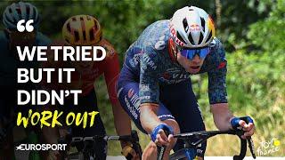 Wout van Aert reacts to DIFFICULT Stage 17 Tour de France race 